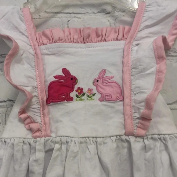 Lil Cactus Easter Bunny Pink & White Dress 6-12M - Picture 2 of 6